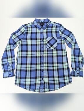Gap Kids Girls Size XL 12 Yrs Long Sleeve Button Down Shirt Plaid Lightweight